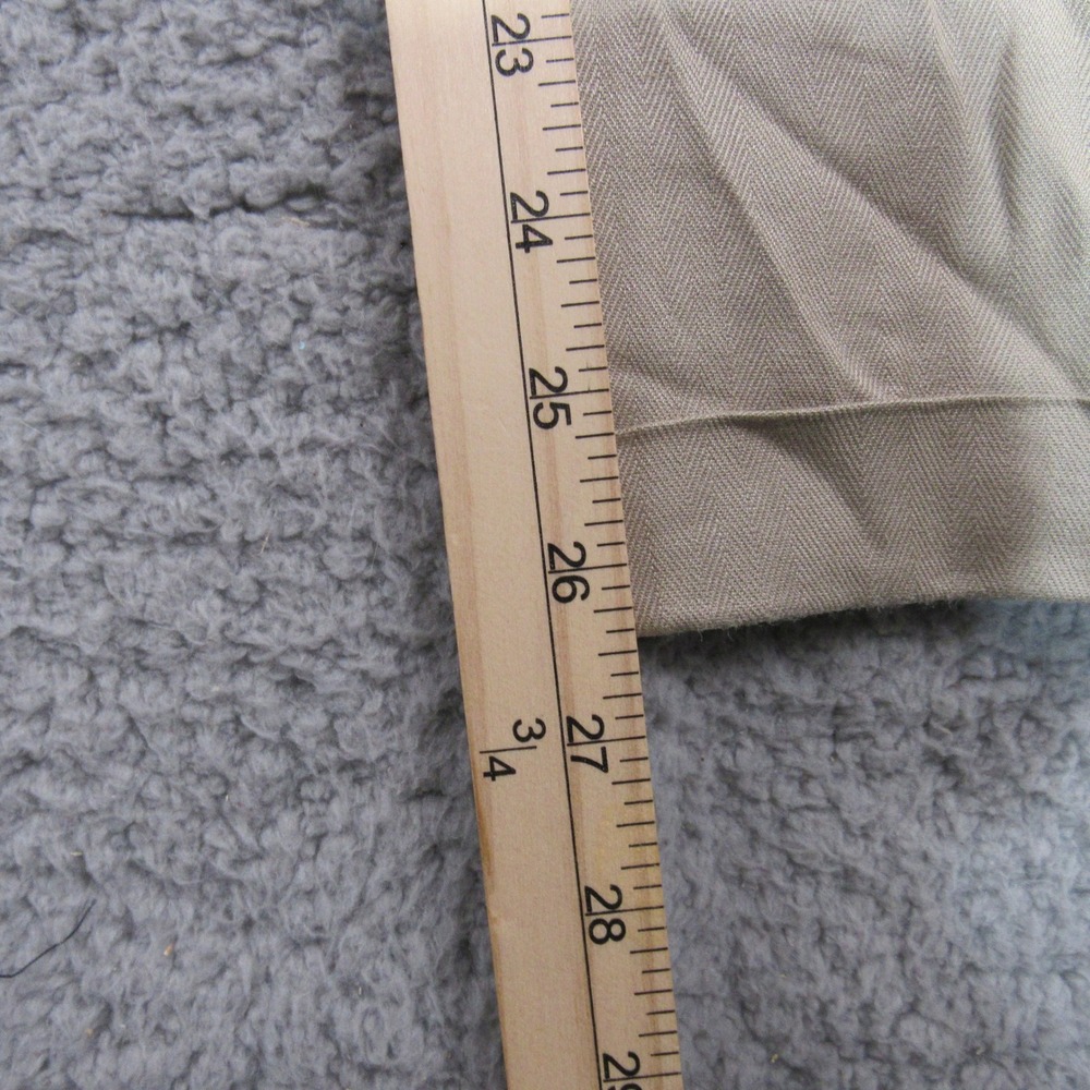 Feldini Mens 100% Silk Herringbone Pleated Dress Pants Taupe Cuffed 35x27 - Picture 7 of 7